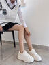 星期六（St&Sat）品牌真皮厚底小白鞋女2025秋季新款百搭板鞋透氣學(xué)生運(yùn)動(dòng)休閑女鞋 黑白熊貓色 37 曬單實(shí)拍圖