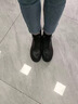 蜘蛛王馬丁靴女2025新款秋冬季英倫風厚底瘦瘦短靴黑色靴子百搭單靴 黑色加絨 40 曬單實拍圖