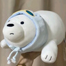 名創(chuàng)優(yōu)品（MINISO）白熊趴姿公仔毛絨玩具抱枕靠墊臥室辦公室午睡枕生日禮物 升級版 曬單實拍圖