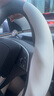 TUSK適用于特斯拉方向盤套modely3煥新版翻毛皮保護四季通用吸汗配件 煥新版M3/Y方向盤套-白(液態(tài)硅膠) 曬單實拍圖