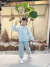 G.DUCKKIDS童裝女童春裝套裝兒童服裝一歲寶寶衣服小童春秋彩虹三件套2幼兒 粉色小熊彩虹毛衣三件套 90 尺碼1~2歲【 80-90cm】 曬單實(shí)拍圖
