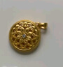 夢(mèng)金園  時(shí)尚飾品吊墜 古法寶相花開(kāi)鏤空鑲嵌莫桑石掛墜生日禮物 大板-凈金重約12.5g克重多退少補 曬單實(shí)拍圖