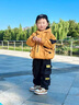G.DUCKKIDS童裝男童秋裝套裝2025新款兒童運動套裝男孩工裝兩件套春秋季衣服 黃色 110 建議身高100-110cm年齡4-5歲 曬單實拍圖