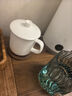 無印良品（MUJI） 骨瓷 馬克杯 水杯杯子 茶杯 帶蓋 380ml 曬單實(shí)拍圖