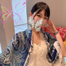 VISTIMAC披肩新款民族風(fēng)復(fù)古時(shí)尚棉麻大方巾女夏季印花空調(diào)房防曬斗篷披肩 藍(lán)色 曬單實(shí)拍圖
