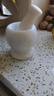 石頭搗蒜器石臼蒜泥神器老式天然家用手動迷你傳統(tǒng)石錘石窩蒜臼子 經(jīng)典小蠻腰雪花白（送防濺蓋子） 曬單實拍圖