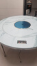 304不銹鋼內置轉盤(pán)火鍋桌子折疊餐桌圓桌帶轉盤(pán)帶電磁爐家用10人 1.3米內置90轉盤(pán)[仿灰理石紋] 曬單實(shí)拍圖