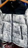 波司登（BOSIDENG）【反季】羽絨服國(guó)標(biāo)90絨男女情侶冬季短款潮流涂鴉連帽外套 雪嶺山脈9BE9 XL 175/96A 曬單實(shí)拍圖