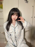 維多利亞的秘密 宅度假輕舒絨輕盈溫暖防靜電家居服女長袖長褲睡衣套裝七夕禮物 12M7藍(lán)豹紋 11273305 XS 曬單實拍圖