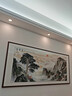 季棠迎客松掛畫客廳裝飾畫國(guó)畫山水畫辦公室靠山圖茶室沙發(fā)背景墻壁畫 泰山日出 200*80cm(實(shí)木框+有機(jī)玻璃） 曬單實(shí)拍圖