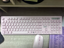 聯(lián)想（lenovo）無(wú)線(xiàn)鍵盤(pán)鼠標套裝 鍵鼠套裝 全尺寸鍵盤(pán) 商務(wù)辦公 USB 適用筆記本臺式機一體機 T221 粉色 曬單實(shí)拍圖