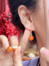 九華山南紅瑪瑙耳環(huán)女2025年新款耳釘七夕情人節(jié)生日禮物女生送女友 南紅瑪瑙耳環(huán) 曬單實拍圖