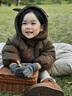 GOBABYGO丹麥兒童羊毛手套寶寶女童男童保暖幼兒五指手套秋冬季1-4歲分指 麻棕色 3-4歲 曬單實拍圖