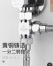 潛水艇（Submarine）三通接頭 水管黃銅加厚活接三通一進(jìn)二出4分龍頭角閥分水器京 活接三通分水器(4分一進(jìn)二出) 曬單實(shí)拍圖