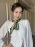 CARNEGIE&KEITH絲巾女100%桑蠶絲小方巾領(lǐng)巾高檔七夕情人禮物媽媽長(zhǎng)輩教師節(jié)禮物 花卉蝴蝶【高級(jí)感禮盒裝】 曬單實(shí)拍圖