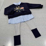 G.DUCKKIDS小黃鴨童裝女童秋裝套裝新款兒童衣服兔子警官寶寶衛(wèi)衣打底褲春秋 藍(lán)色 100 尺碼2~3歲【 90-100cm】 曬單實(shí)拍圖