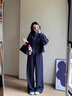 clotho Rennie品牌女裝套裝女2025春秋新款小個(gè)子時(shí)尚洋氣減齡休閑運(yùn)動(dòng)衛(wèi)衣褲子 牛仔藍(lán) S 曬單實(shí)拍圖
