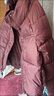 皮爾卡丹（pierre cardin）安可拉紅羽絨服女短款2024冬季新款寬松加厚小個(gè)子斗篷外套潮 紅色 S 曬單實(shí)拍圖