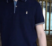 Hush Puppies【經(jīng)典休閑】暇步士男裝春夏撞色線條短袖POLO衫 097黑色3 XL 曬單實(shí)拍圖