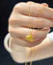 中國珠寶（Sino gem）吉象如意黃金吊墜女款足金鎖骨鏈項鏈金頸鏈生日禮物送女友老婆 約1.3g足金大象吊墜【贈銀鏈】 曬單實(shí)拍圖