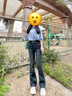 FSHE高腰雙排扣微喇牛仔褲女春夏修身加絨懷舊復古提臀馬蹄喇叭長褲子 水泥灰-長褲-單褲 (身高158-164) 26 (建議體重81-90斤) 曬單實拍圖