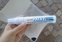 三菱（uni）油漆筆PX-30寬記號(hào)筆不掉漆斜頭粗字油性筆（可用于汽車補(bǔ)漆） 4.0-8.5mm白色單支裝 曬單實(shí)拍圖