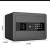 得力保險柜 辦公家用電子密碼保管箱保險箱 小型入墻保密文件柜 固定安裝 平面板不突兀 25cm磨砂黑 曬單實拍圖