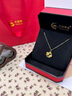 中國黃金（CHINA GOLD）黃金項鏈女士足金錦鯉蓮花吊墜純金國慶中秋節(jié)禮物送女友老婆 錦鯉蓮蓮吊墜約0.7g*配銀鏈【甄選禮盒】 曬單實拍圖