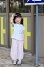 迪士尼寶寶女童夏季套裝2025新款兒童多巴胺防蚊褲兩件套小女孩寶寶夏日衣服 淺藍色(領(lǐng)口不包邊) 110 建議100-110cm2-3歲 曬單實(shí)拍圖