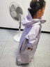 Lemonkid檸檬寶寶小學(xué)生雨披大男女童上學(xué)專(zhuān)用帶書(shū)包位環(huán)保無(wú)異味兒童雨衣 薄砂紫【加大書(shū)包位】 XL 建議身高：145-160CM 曬單實(shí)拍圖