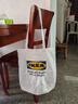 宜家（IKEA）EFTERTRADA艾弗特達帆布袋輕便實(shí)用儲物袋書(shū)本收納家用 白色 中號 曬單實(shí)拍圖