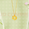 周六福夢蝶足金999黃金項鏈吊墜女生日禮物計價A0613017約3.46g40+5cm 曬單實拍圖