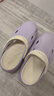 名創(chuàng)優(yōu)品（MINISO）洞洞鞋男女夏季外穿涼鞋防滑厚底踩屎感包頭涼拖鞋 卡其+趣味零食 曬單實(shí)拍圖