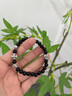 花有心柿潮酷高級感黑色十字架手鏈女款手串珠手鏈輕奢小眾精致手繩飾品 【黑色】花形十字架-透黑珠手鏈 曬單實(shí)拍圖