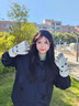 夏洛熊 XALORXION滑雪手套女冬季可愛卡通保暖觸屏戶外騎行防風(fēng)寒防水加絨手套 SK標(biāo)-粉黃 曬單實(shí)拍圖