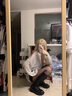 卡帝樂鱷魚（CARTELO）長(zhǎng)筒靴女2025秋新款厚底瘦瘦綁帶馬丁靴不過膝高筒皮靴騎士靴 黑色(單里) 37 曬單實(shí)拍圖