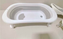 iuu嬰兒洗澡盆兒童浴盆大號寶寶可折疊可坐可躺新生兒童用品 【北歐灰】浴盆+可調節浴架+臉盆 材質(zhì)：食品級PP材質(zhì)，安全無(wú)異味 曬單實(shí)拍圖