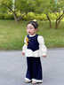 女童春秋牛仔套裝2025新款洋氣兒童衣服女春秋小女孩小鴨子三件套 藍(lán)色 110 cm 曬單實(shí)拍圖