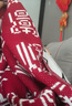 夢多福結(jié)婚禮物 送新人新娘新婚訂婚禮物送朋友高檔實用大氣創(chuàng)意 針織酒紅雙面加厚【百喜蓋毯】 130*150cm【送毛氈禮袋】 曬單實拍圖