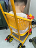 尚嬌酷夏季嬰兒藤椅手推車(chē) 仿藤寶寶推車(chē) 輕便可萬(wàn)向可剎車(chē)易洗八輪神器 D10黃色 送安全帶和籃子 曬單實(shí)拍圖