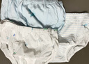 gb男孩內褲夏 母嬰A類(lèi) 5A抗菌純棉三角內褲 青少年內褲 淺藍3條裝 曬單實(shí)拍圖