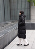 高梵黑金鵝絨服女王5.0六格長(zhǎng)款2025新款女士泡芙羽絨服高端加厚外套 黑色 XS 曬單實(shí)拍圖