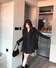 渝鼎福波點(diǎn)連衣裙女2025夏秋韓系法式長(cháng)袖桑稚同款設計感小個(gè)子碎花裙子 M （95-115） 曬單實(shí)拍圖