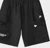 FILA FUSION斐樂潮牌梭織五分褲男2025秋季新款休閑寬松工裝短褲 正黑色-BK L 175/84A/L 曬單實(shí)拍圖