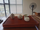 神雕（SHEN DIAO）整塊原木花梨木茶盤電木款單層排水式簡約茶托盤家用大號實木茶臺 花梨木-簡流水(50x30)配水球水管 曬單實拍圖