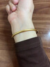 興穎純金包銀手鐲古法黃金手鐲女素圈24K足金傳承結(jié)婚禮物999實心首飾 金1.4克-總重約30克-58圈口素圈手鐲 曬單實拍圖