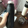 蘇泊爾（SUPOR）保溫保冷杯男女士大容量316不銹鋼水杯茶水分離便攜泡茶杯子禮物 700mL-曜石黑 曬單實拍圖