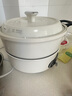 摩飛電器（Morphyrichards）多功能鍋電火鍋 家用烤涮一體電煮鍋電炒鍋電燒烤料理鍋 3L電熱火鍋鍋 MR9087 富士白 曬單實(shí)拍圖