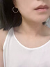 百年老鳯祥通體S999足銀女圓圈耳環(huán)純銀大耳圈2025新款潮春夏輕奢 【直徑3.5公分】999純銀 送檢測 曬單實(shí)拍圖