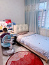 全友（QUANU）家居皮藝床青少年學(xué)生實(shí)木小孩單人床小戶(hù)型男孩女孩兒童房軟包床 牛皮|高腳床+床墊 1.2*2米【多配置+加密排骨架】 曬單實(shí)拍圖